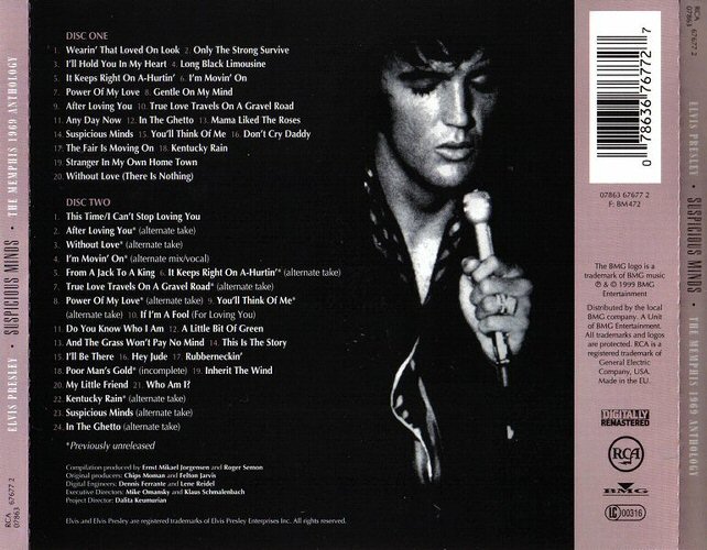 Elvis Presley  The Memphis 1969 Anthology; Suspicious Minds : Back